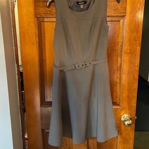 Nine West belted A line grey dress. Sz 2